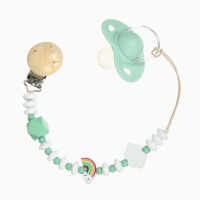 Держатель для соски - пустышки &laquo;Радуга&raquo;, деревянный, цвет бирюзовый