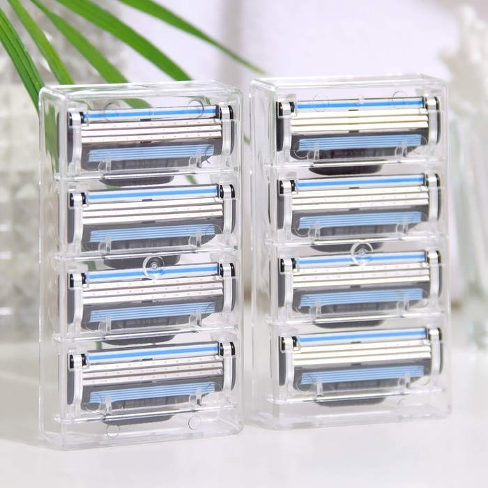Сменные кассеты для бритья, 8 шт, совместимы с Gillette Mach3 Сменные кассеты для бритья, 8 шт, совместимы с Gillette Mach3