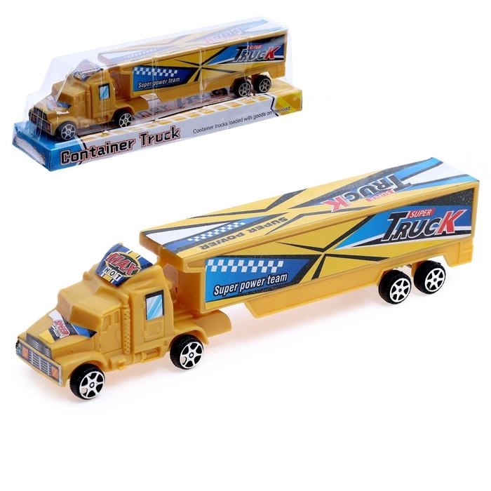 Грузовик инерционный &laquo;Тягач&raquo;, цвет жёлтый