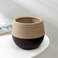 Горшок &laquo;Дуэт&raquo;, 500 мл, цвет шоколадный-кофе с молоком