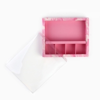 Коробка под 4 конфеты и шоколад с ячейками &laquo;Нежные краски&raquo; 18.8 х 15.7 х 3 см