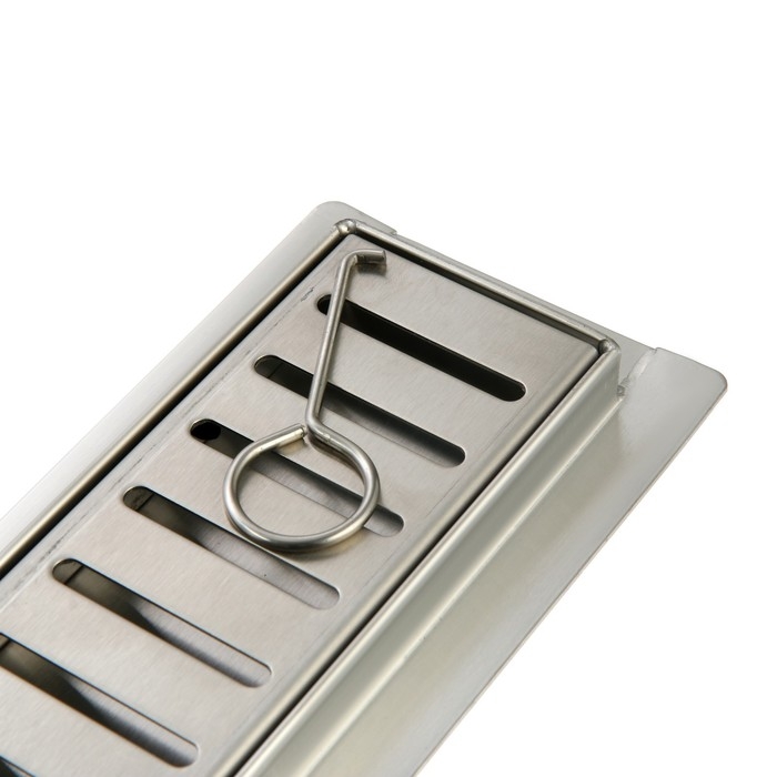 Трап ZEIN engr, c флaнцeм свободного вращ 360°, 7*100 см, d=40/50 мм, нерж сталь, сатин Трап ZEIN engr, c флaнцeм свободного вращ 360°, 7*100 см, d=40/50 мм, нерж сталь, сатин