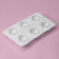 Форма для муссовых десертов и выпечки Доляна &laquo;Вихрь&raquo;, 29,8&times;17,5&times;3 см, 6 ячеек (d=7,7 см), цвет МИКС