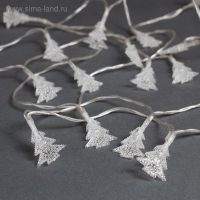 Гирлянда &laquo;Нить&raquo; 3 м с насадками &laquo;Ёлки&raquo;, IP20, прозрачная нить, 20 LED, свечение мульти (RG/RB), мигание, USB