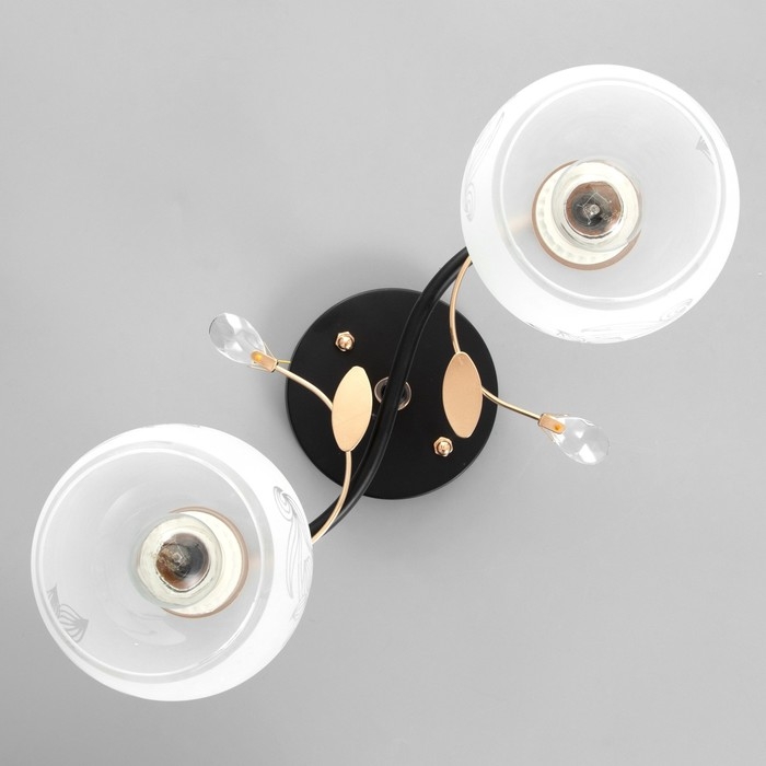 Люстра 2010/2 E27 60Вт черный+золото 37х13х25 см BayerLux