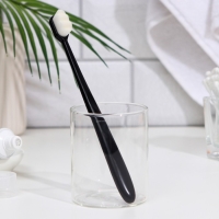 Сверхмягкая зубная щётка, 10000 щетинок, ребристая, чёрная Сверхмягкая зубная щётка, 10000 щетинок, ребристая, чёрная