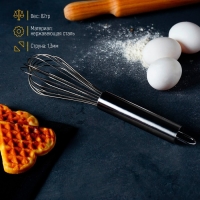 Венчик для взбивания KONFINETTA &laquo;Сильвер&raquo;, струна 1,3 мм, 25&times;6&times;6 см, цвет серебристый