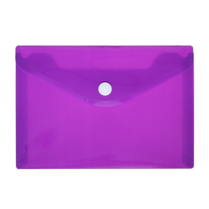 Набор из 5 штук, папка-конверт на кнопке, А6, 180 мкм, рифлёная, флуоресцентная, 5 цветов