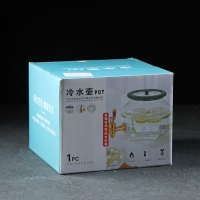 Диспенсер для напитков стеклянный &laquo;Листок&raquo;, 2,5 л, 18&times;12&times;15 см