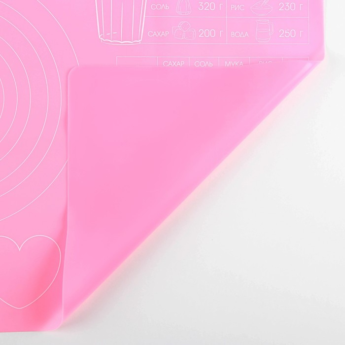Силиконовый коврик для выпечки «Готовим с любовью», 64 х 45 см Силиконовый коврик для выпечки «Готовим с любовью», 64 х 45 см