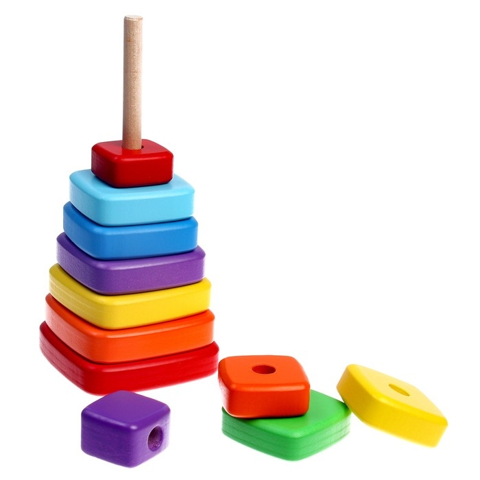 Пирамидка деревянная большая &laquo;Квадрат&raquo;