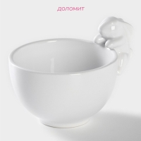 Конфетница Доляна &laquo;Зайка&raquo;, 13&times;10&times;9 см, цвет белый