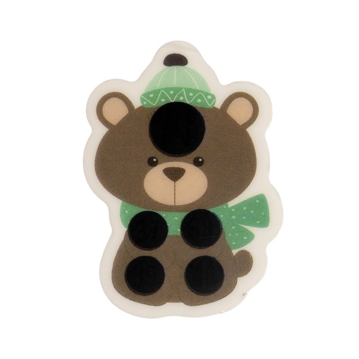 Детский термометр - наклейка налобный  "Мишка", до 40&deg;