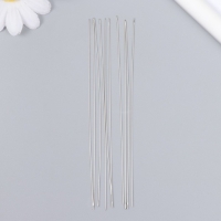 Иглы металл для бисера в стеклянной колбе тонкие набор 10 шт Ø 0,45х120 мм 1,5х1,5х14 см Иглы металл для бисера в стеклянной колбе тонкие набор 10 шт Ø 0,45х120 мм 1,5х1,5х14 см