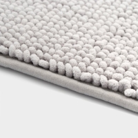 Коврик "Букли" для ванной 50х80 см, светло-серый, микрофибра плотность 1100