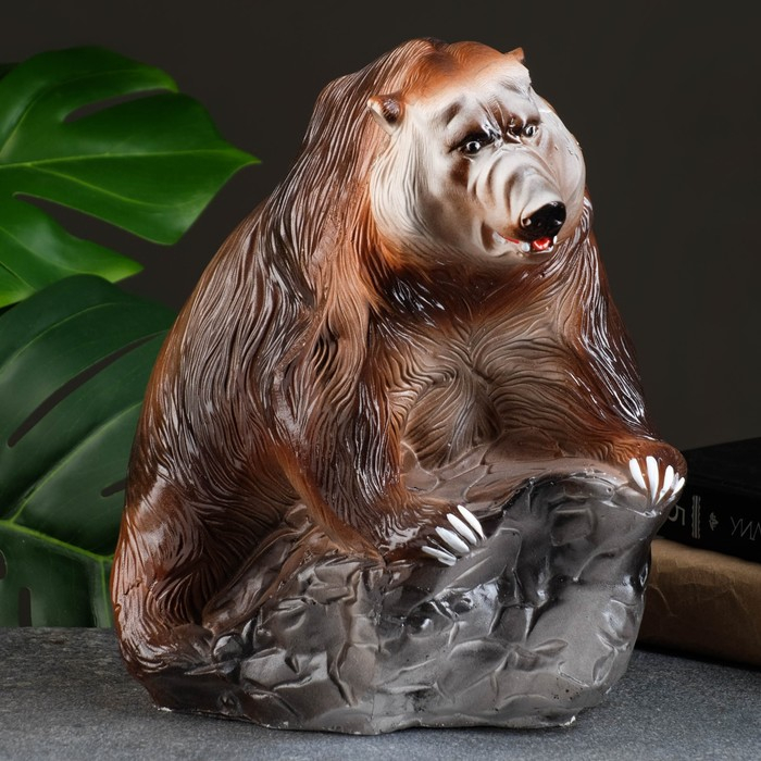 Копилка "Медведь-хозяин тайги №2" коричневый, 23х10х27см