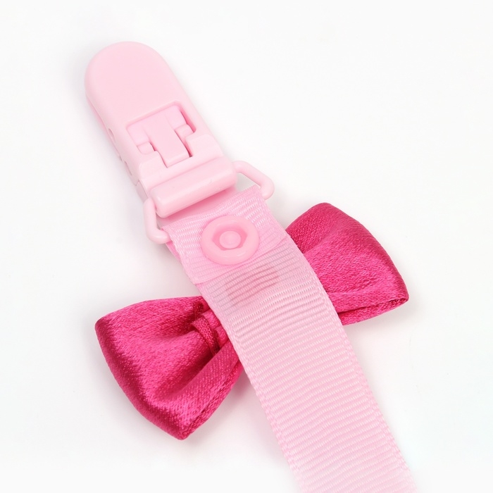 Держатель для соски - пустышки &laquo;Маленькая леди&raquo;, на ленте