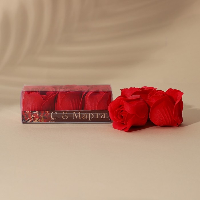 Мыло лепестковое &laquo;С 8 Марта&raquo;, 3 шт, аромат цветочный, ЧИСТОЕ СЧАСТЬЕ