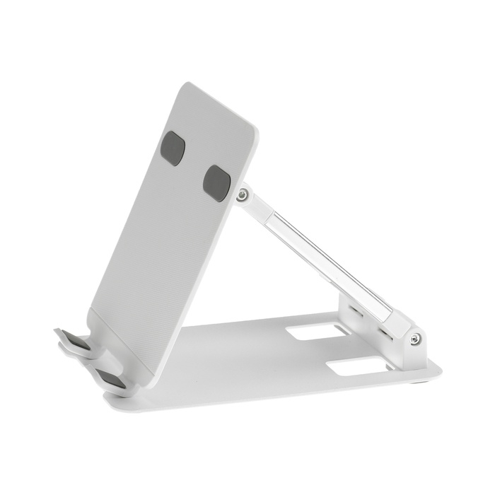 Подставка для планшета, регулируемая, складная, резиновые вставки, белая