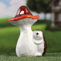 Садовая фигура "Ежик под мухомором" 8х11х19см