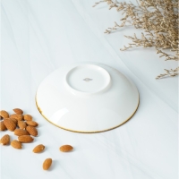 Салатник фарфоровый Magistro &laquo;Церера&raquo;, 400 мл, d=16,2 см, цвет коричневый