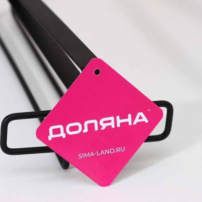 Держатель для бокалов подвесной на 4 предмета Доляна, 10,5&times;26&times;7,5 см, цвет чёрный