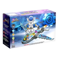 Самолет &laquo;Шестерёнки&raquo;, свет и звук, работает от батареек