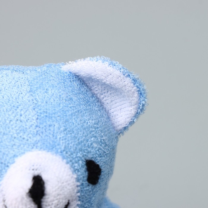 Мочалка для тела детская Доляна «Мишутка», сизаль, 10,5×11,5 см, цвет голубой Мочалка для тела детская Доляна «Мишутка», сизаль, 10,5×11,5 см, цвет голубой