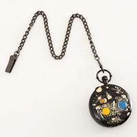 Часы карманные, музыкальные "Космос", кварцевые, d циферблата-5.9 см, цепочка l-36.5 см Часы карманные, музыкальные "Космос", кварцевые, d циферблата-5.9 см, цепочка l-36.5 см