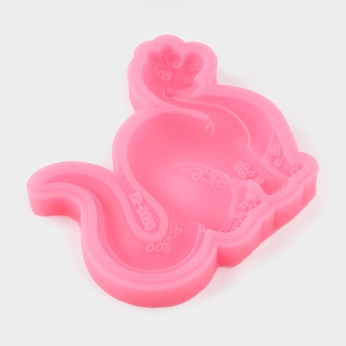 Молд &laquo;Динозавр&raquo;, силикон, 8&times;8&times;12 см, цвет розовый