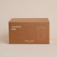 Набор стаканов стеклянный SL Home &laquo;Ларго&raquo;, 400 мл, 8&times;13 см, цвет прозрачный