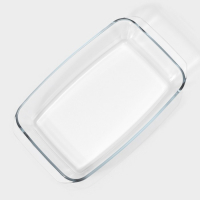 Кастрюля из жаропрочного стекла для запекания Доляна &laquo;Утятница&raquo;, 2,9 л, 24,5&times;20,5&times;13,5 см, с крышкой