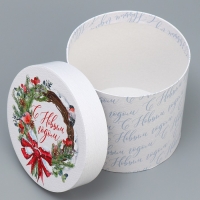 Коробка подарочная круглая &laquo;С Новым годом&raquo;, 13 х 14 см, Новый год