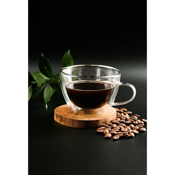 Кружка стеклянная с двойными стенками Magistro &laquo;Дуо&raquo;, 190 мл