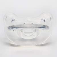 Соска - пустышка цельносиликоновая ортодонтическая &laquo;Мишка&raquo;, от 0 мес., цвет прозрачный