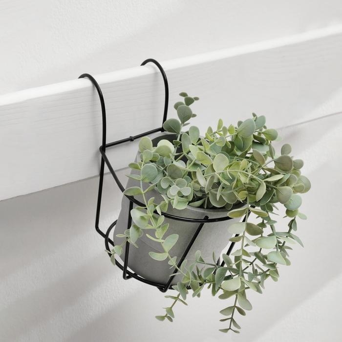 Подвес для кашпо &laquo;Корзина&raquo;, 18 &times; 10,5 см, чёрный