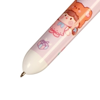 Ручка шариковая 10-цветная 0,5 мм "Шапочка оранжевая" (штрихкод на штуке)