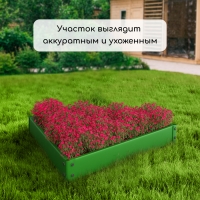 Клумба оцинкованная, 50 &times; 15 см, ярко-зелёная, &laquo;Терция&raquo;, Greengo