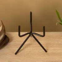 Кашпо на подставке "Малахит" железо 12х12х21 см