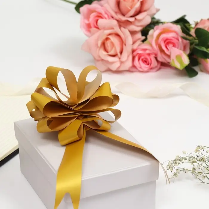 Бант-шар №3, золотой