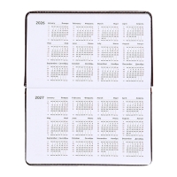 Планинг карманный датированный 2025 года, 64 листа, deVENTE.Bravo, твердая обложка кожзам с поролоном, термо тиснение, блок 70 г/м2, коричневый, 155 х 95мм