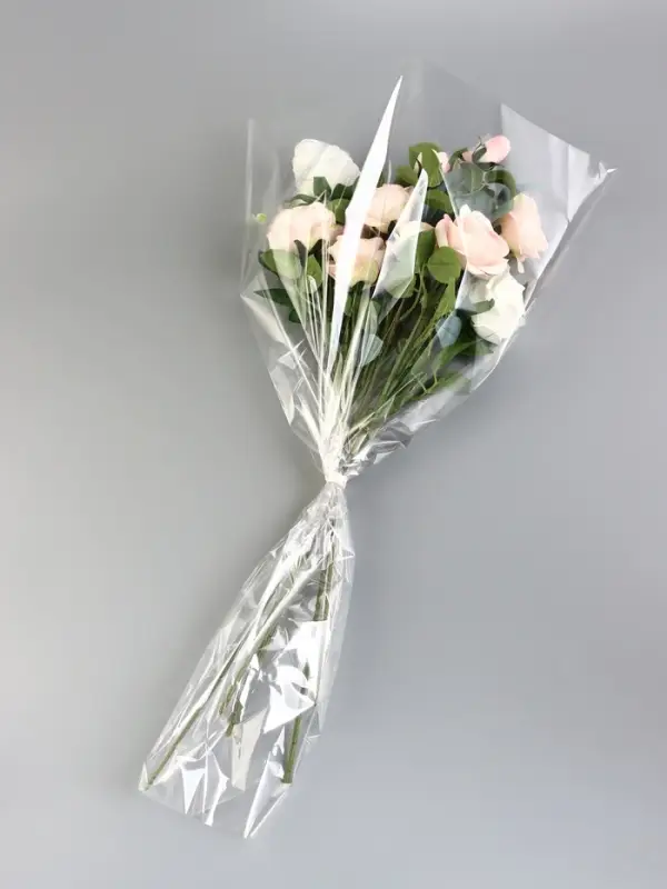 Пакет для цветов, конус под гладиолус, 14+52&times;80 см, прозрачный