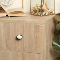 Ручка-кнопка ТУНДРА РК023BL LIGHT, чёрная с белой вставкой