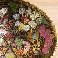 Креманка "Разноцветье" латунь 14х14х10,5 см