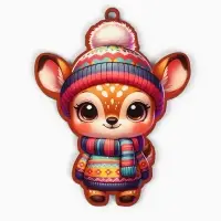 Ёлочная игрушка новогодняя &laquo;Олененок&raquo;, на Новый год, 8 х 10 см