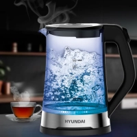 Чайник HYK-G3401 1.7л. 2200Вт черный серебристый