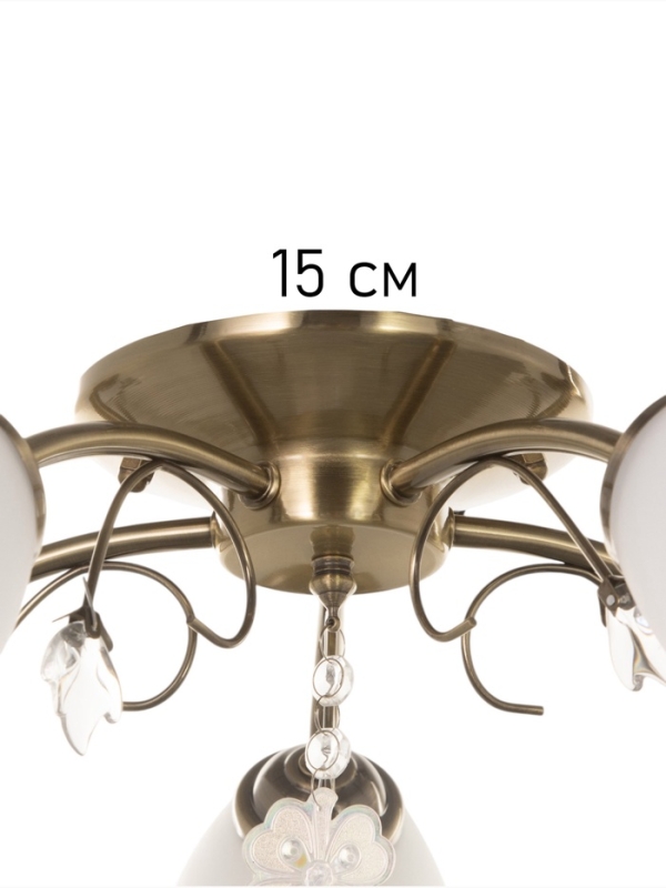 Люстра "Луиза" 5х40Вт Е27 бронза 58х58х26см