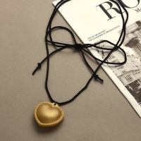 Портупея с кулоном &laquo;Сердечко&raquo; кожа, трансформер, цвет золото, 150 см