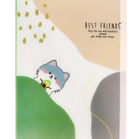 Папка формат А4 с 30 прозрачными файлами МИКС Зверята