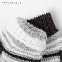 Варежки детские двойные, цвет серый, размер 12 Варежки детские двойные, цвет серый, размер 12